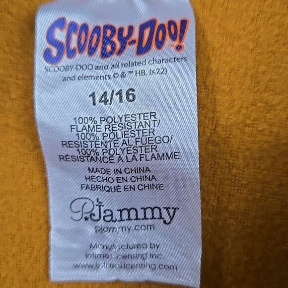 Scooby-Doo Hooded Robe Kids Unisex Fleece Bathrobe Belted Boys Girls Brown Dog - Picture 2 of 15